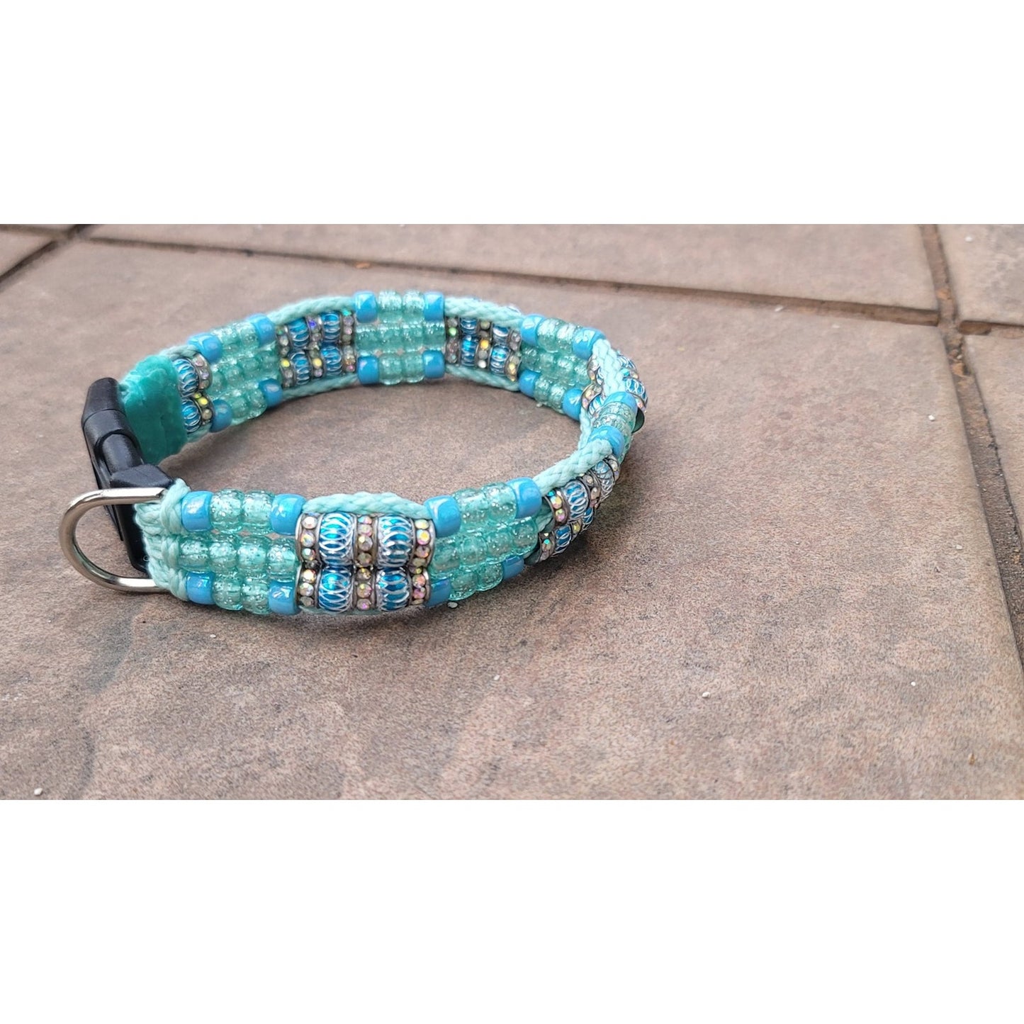 Custom Handmade Beaded Bling Dog Collar