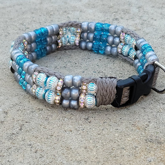 Custom Handmade Beaded Bling Dog Collar