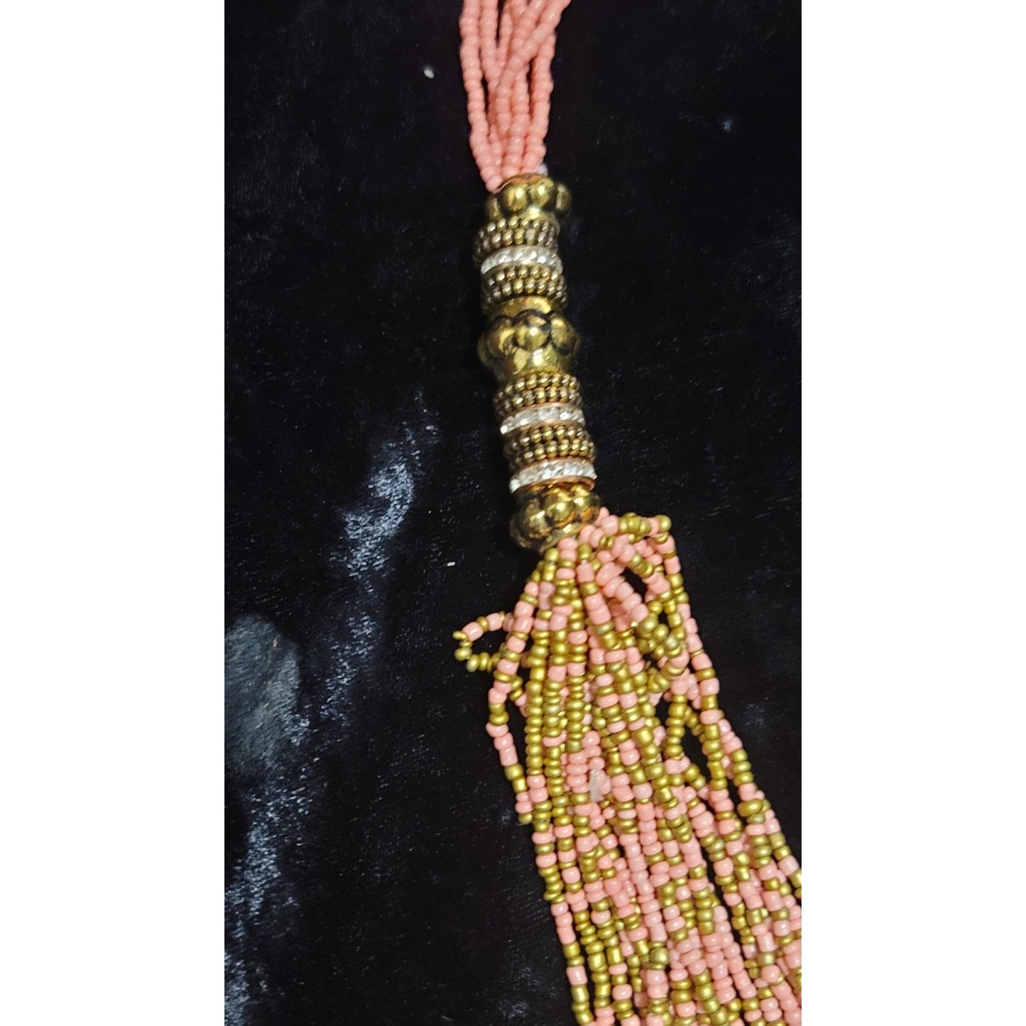 Vtg Beaded Strand Necklace