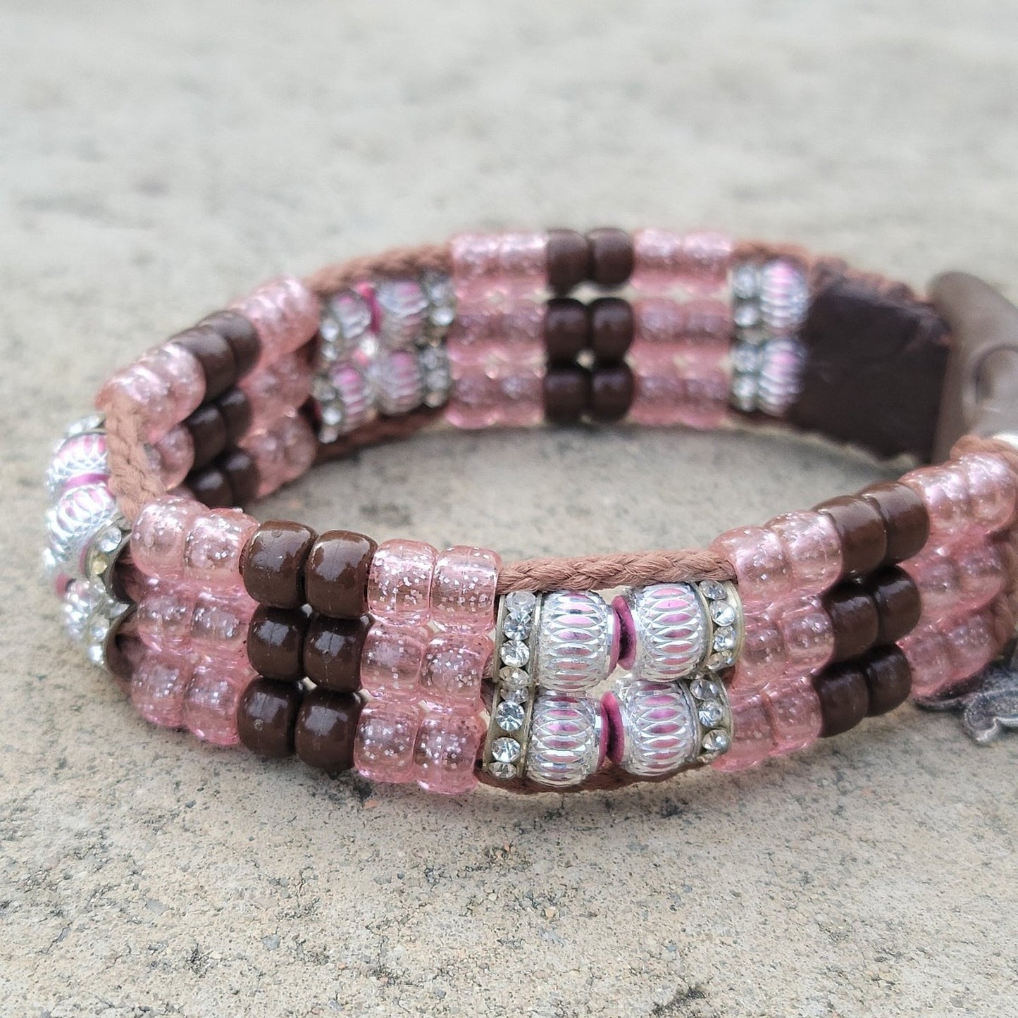 Custom Handmade Beaded Bling Dog Collar