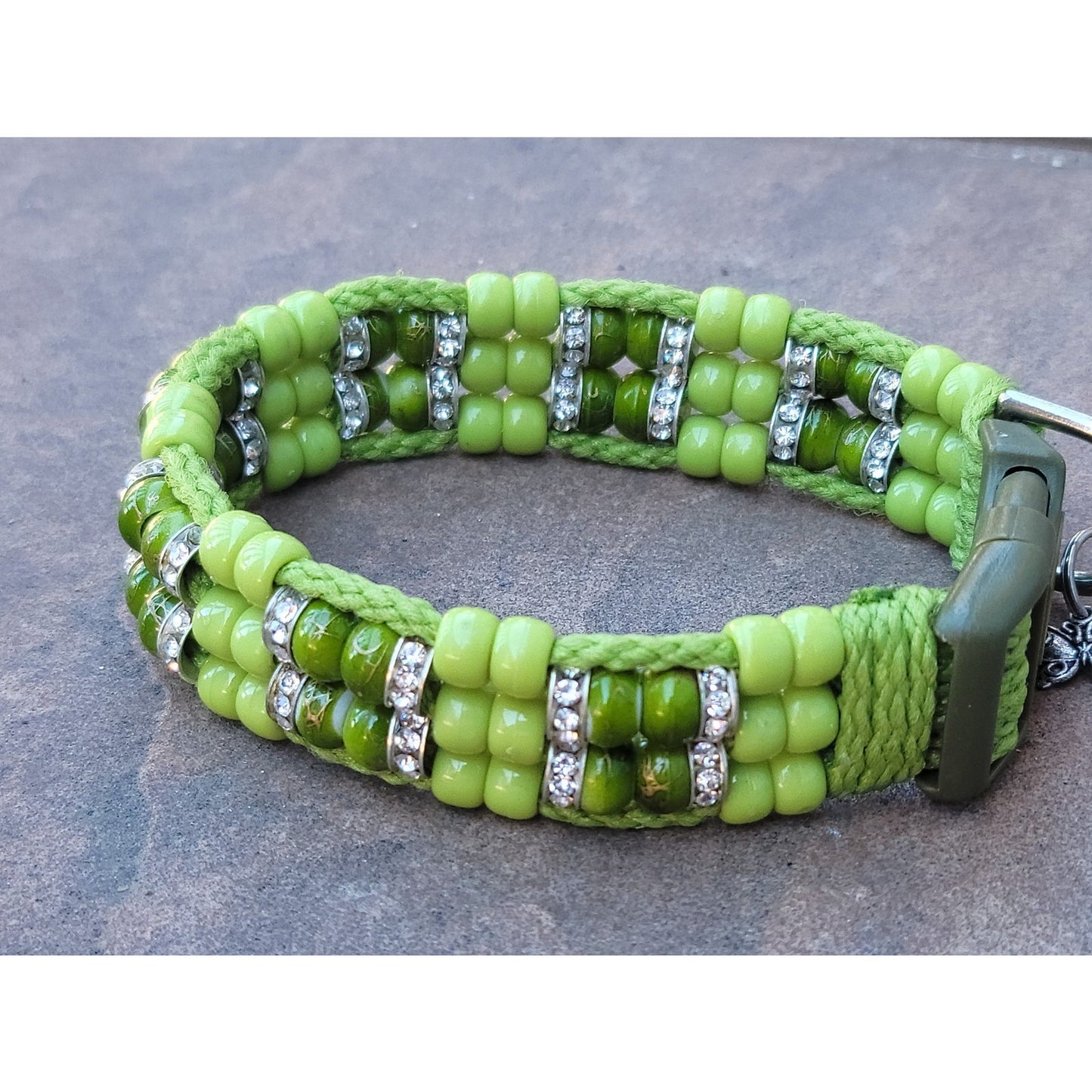 Custom Handmade Beaded Bling Dog Collar