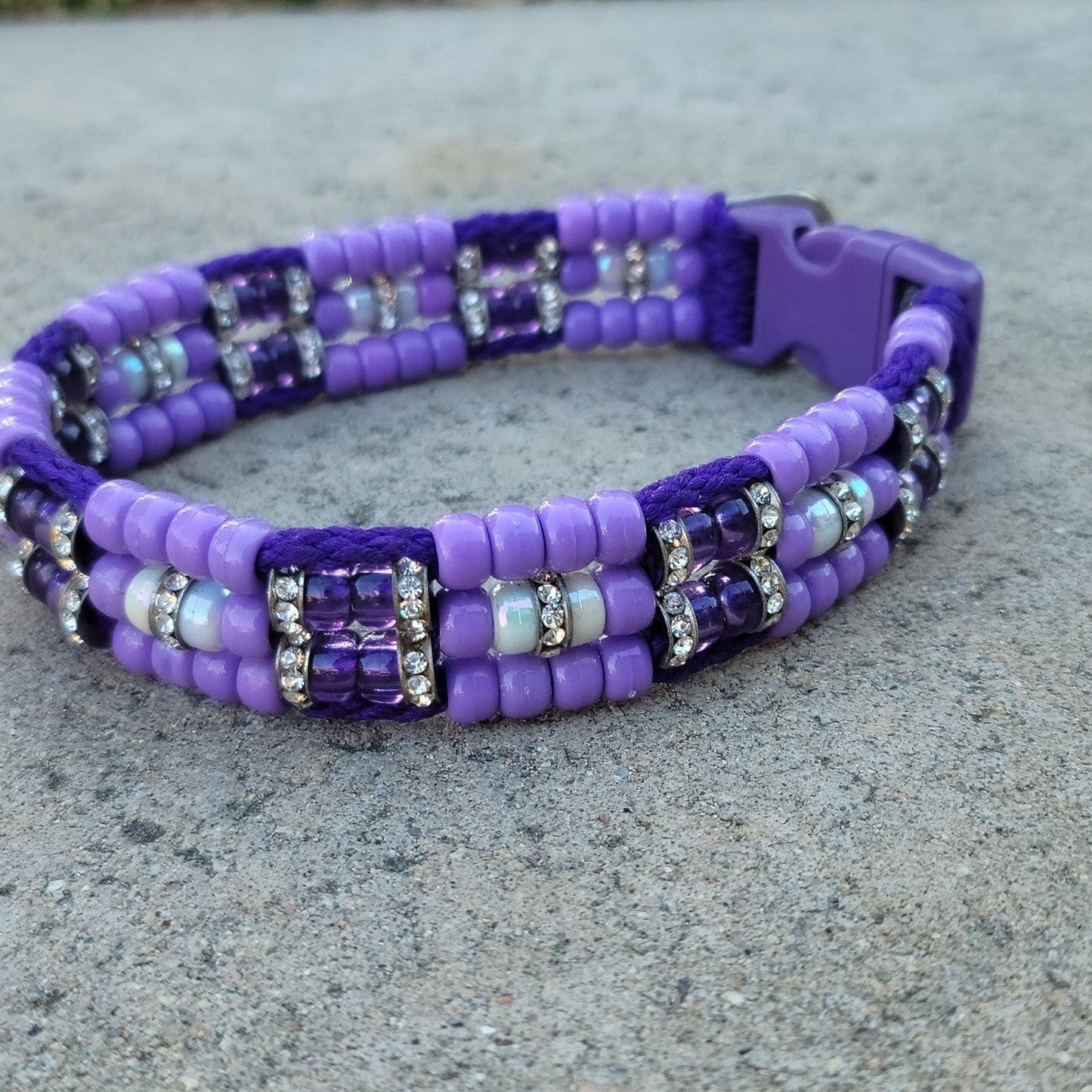 Custom Handmade Beaded Bling Dog Collar