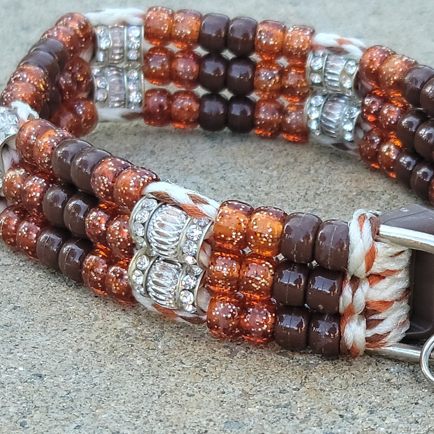 Custom Handmade Beaded Bling Dog Collar