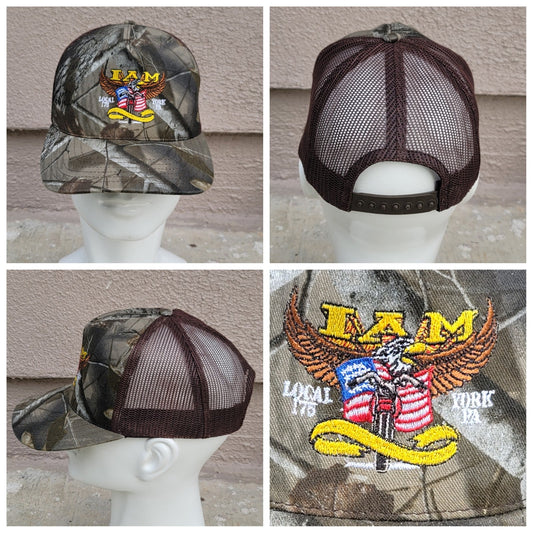 Vtg I AM Local 175 New York PA Camo Trucker Hat