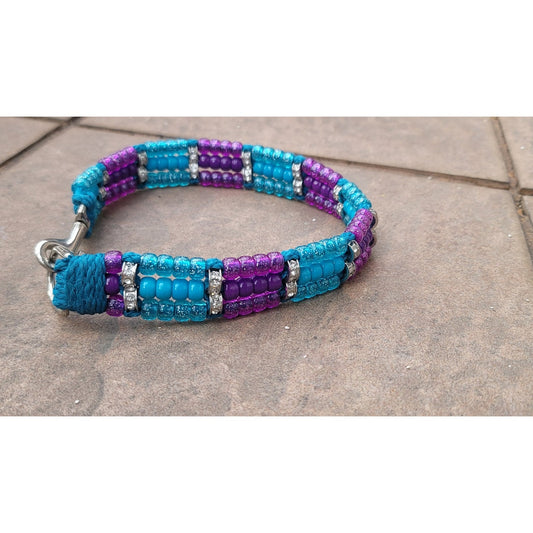 Custom Handmade Beaded Bling Dog Collar