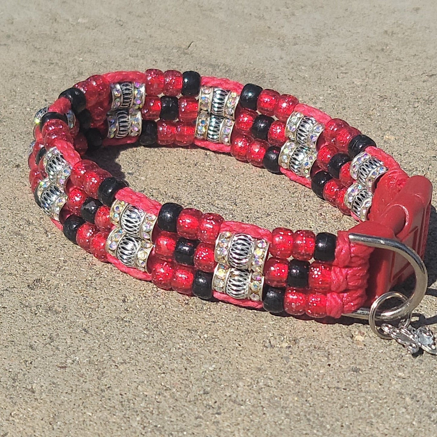 Custom Handmade Beaded Bling Dog Collar