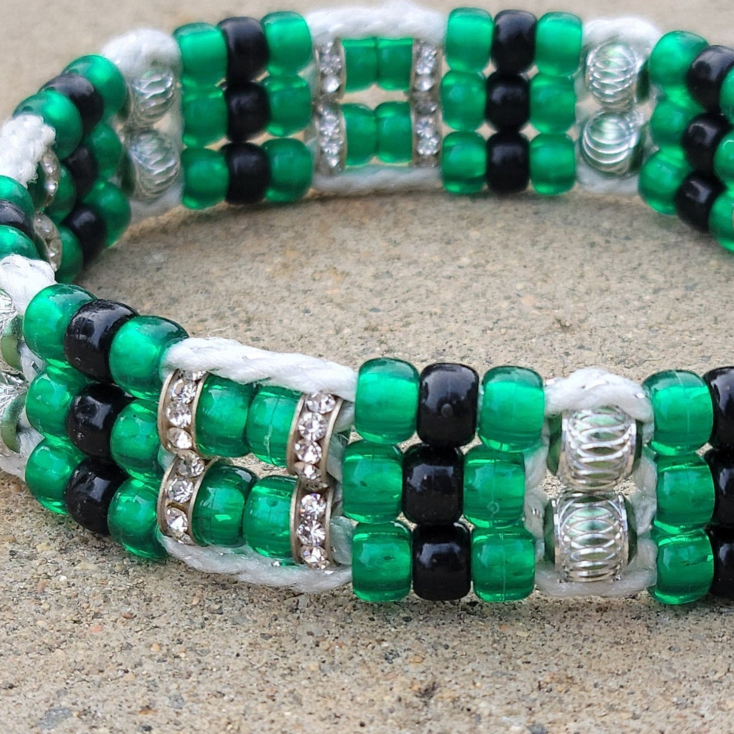 Custom Handmade Beaded Bling Dog Collar