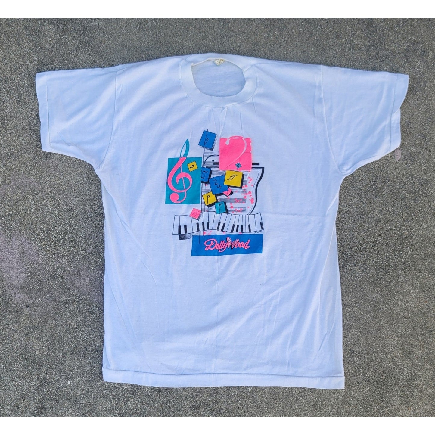 Vtg 1987 Dolly Parton Dollywood Single Stitch T-shirt