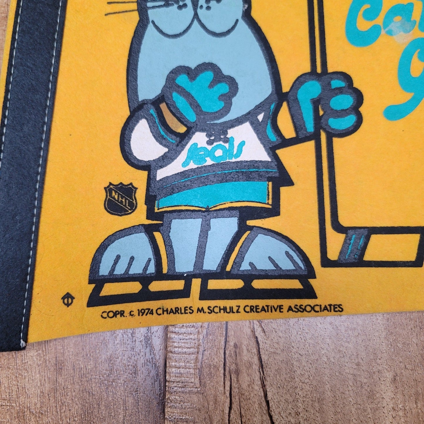 Vtg 1974 California Golden Seals Pennant NHL Sparky