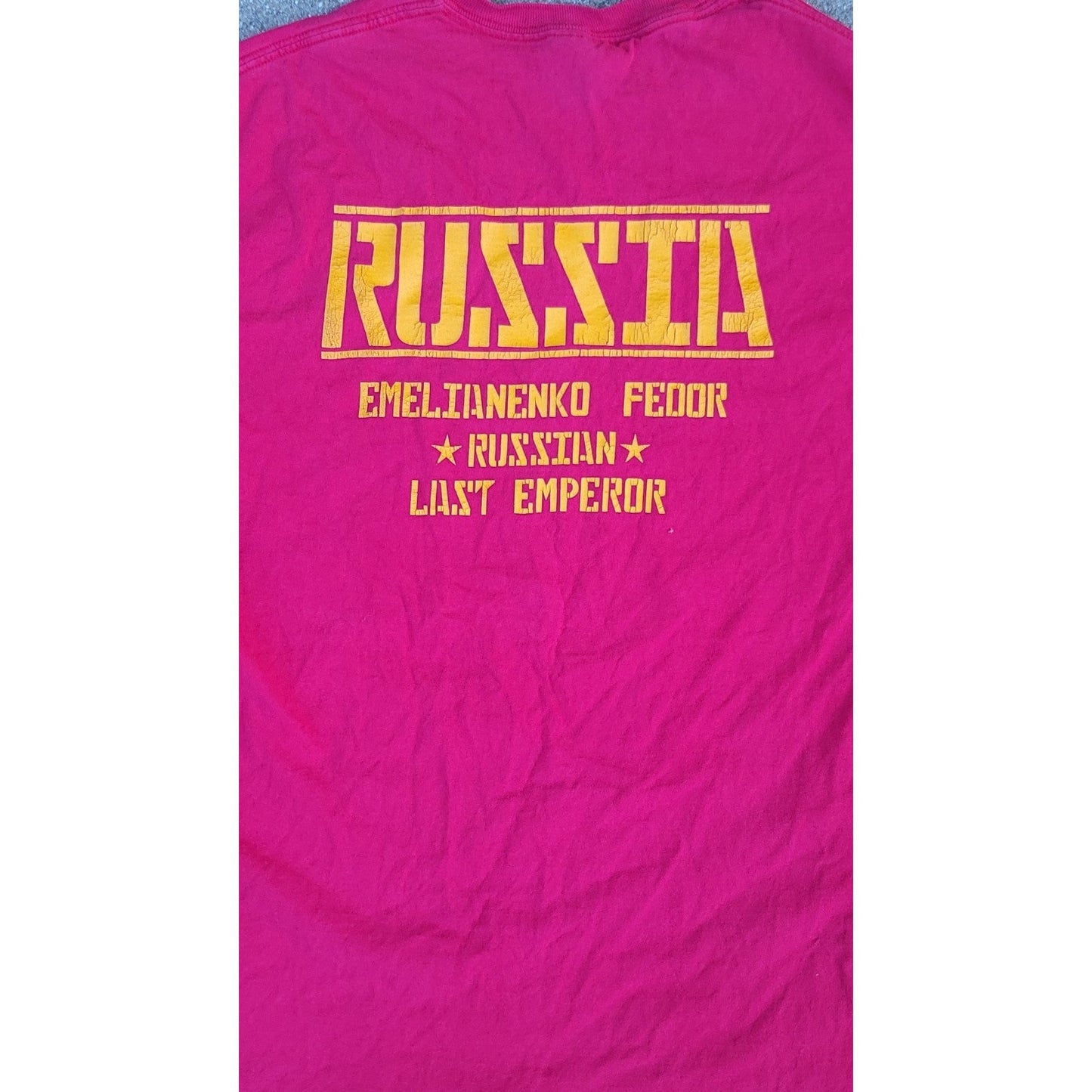 Vtg Pride FC Fedor Emelianenko T-shirt MMA UFC Russia