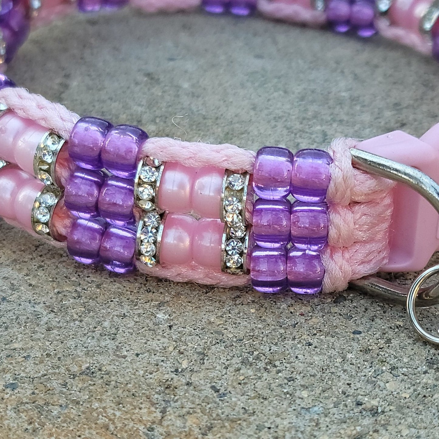 Custom Handmade Beaded Bling Dog Collar