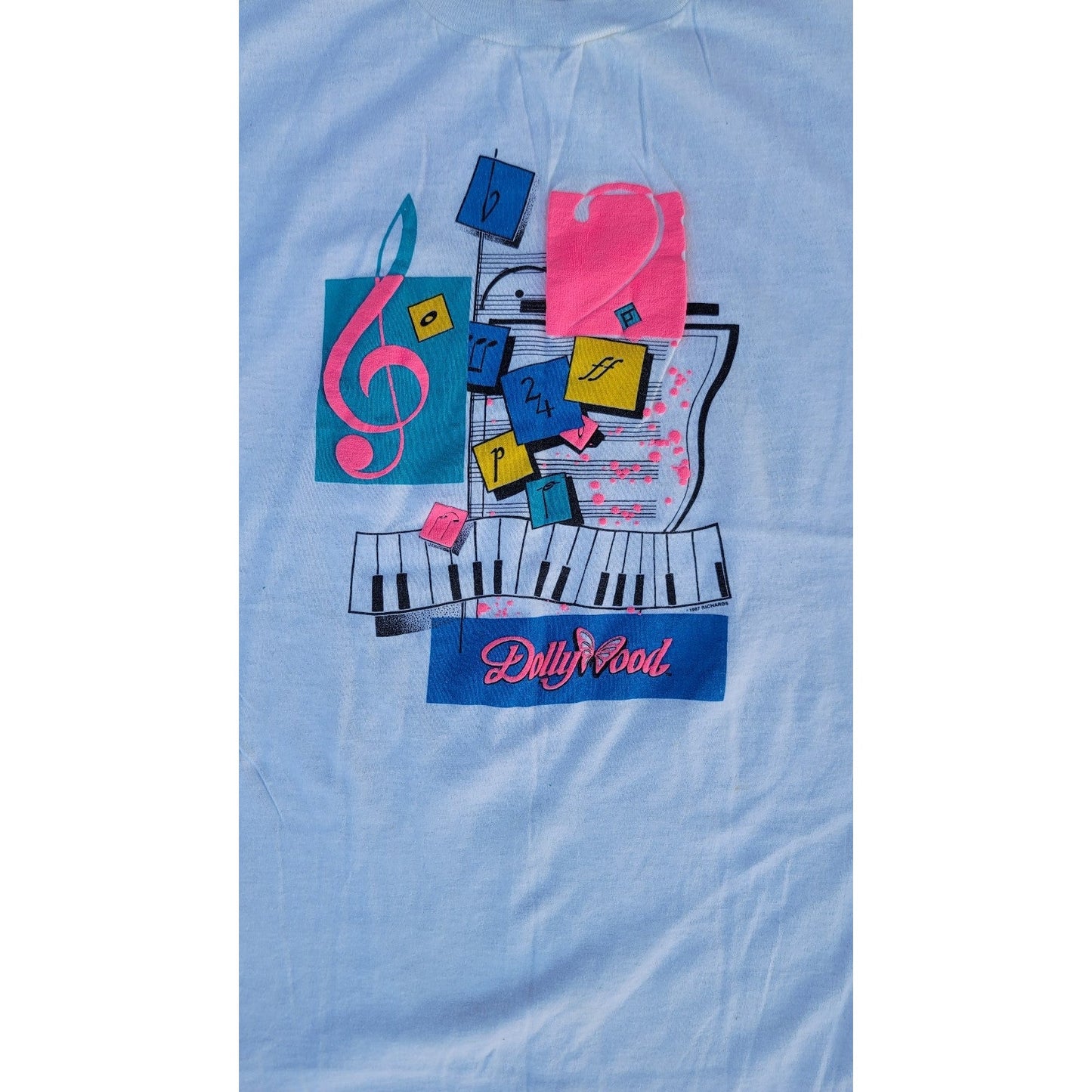 Vtg 1987 Dolly Parton Dollywood Single Stitch T-shirt