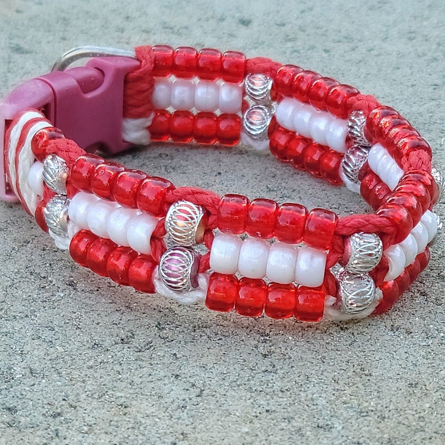 Custom Handmade Beaded Bling Dog Collar