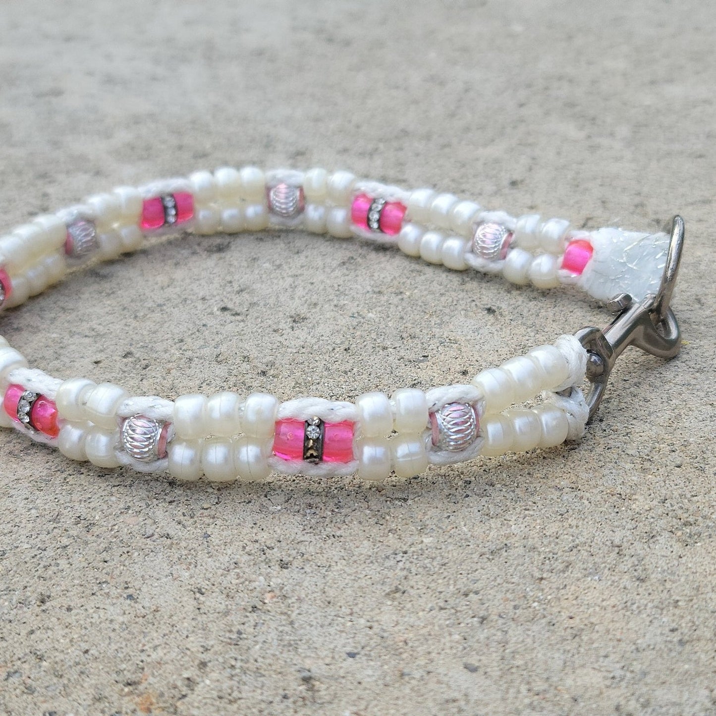 Custom Handmade Beaded Bling Dog Collar