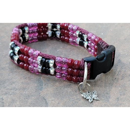 Custom Handmade Beaded Bling Dog Collar