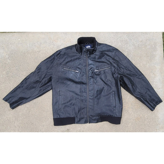 Vtg Route 66 Faux Leather Moto Jacket