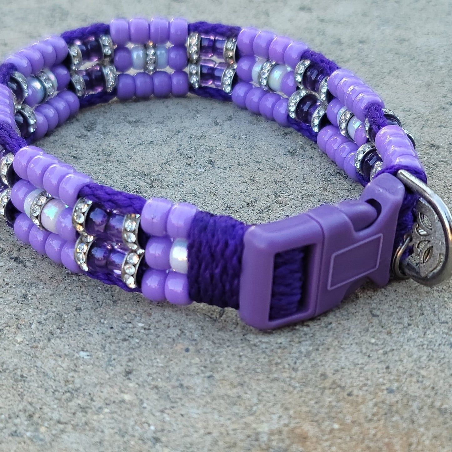 Custom Handmade Beaded Bling Dog Collar