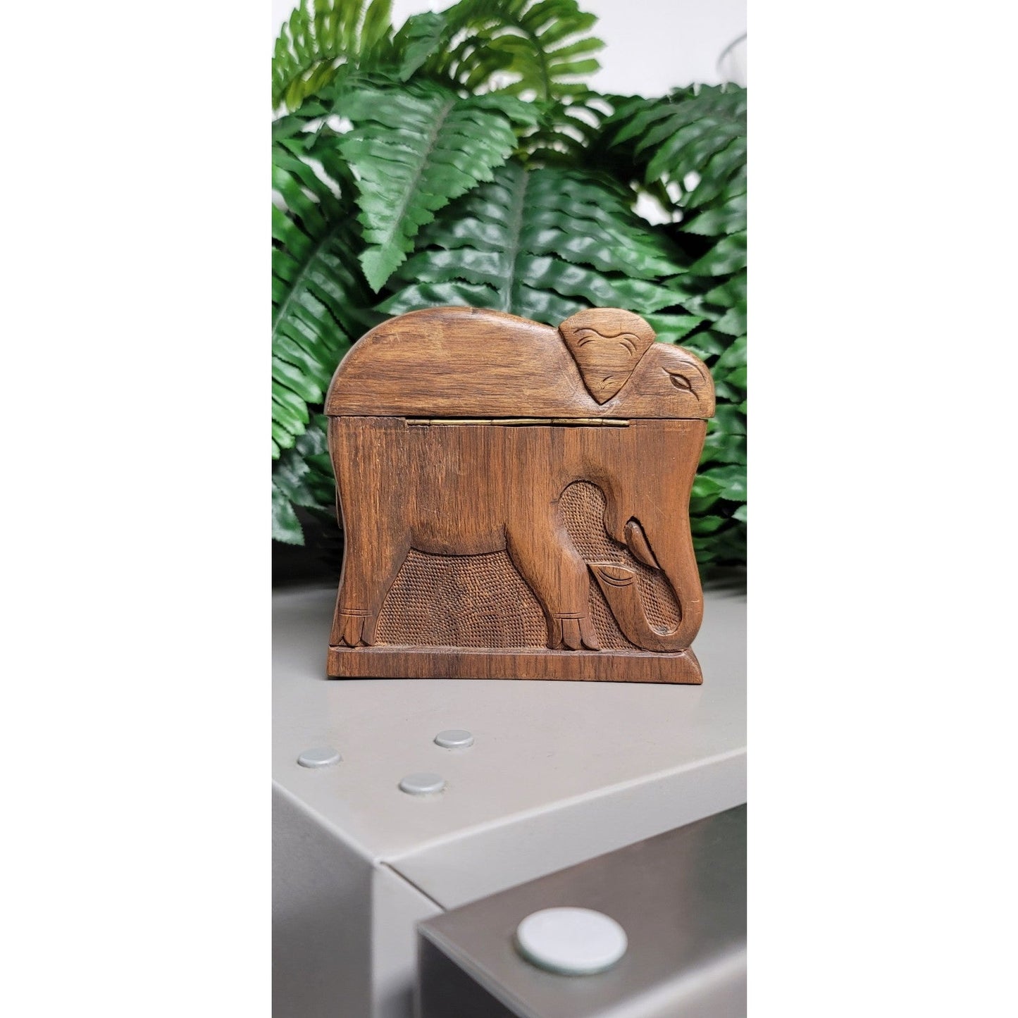 Vtg Grieg Nmark's Wooden Elephant Cigarette Joint Holder