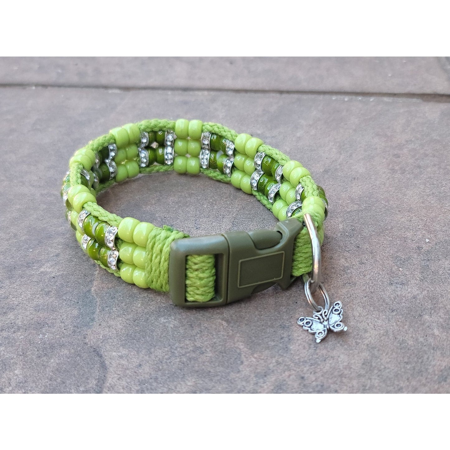 Custom Handmade Beaded Bling Dog Collar