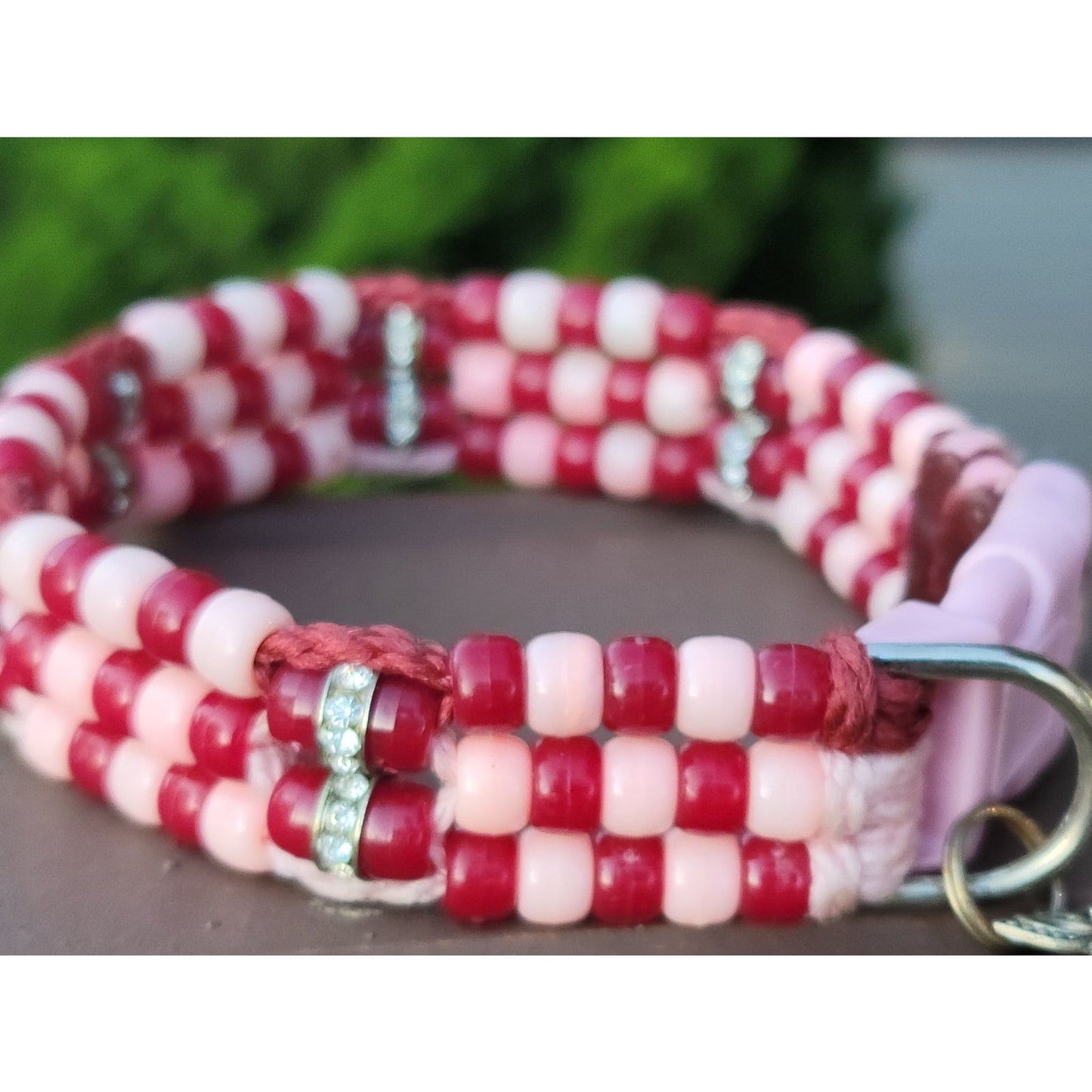 Custom Handmade Beaded Bling Dog Collar