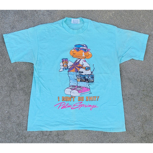 Vtg 1988 Girardin Sportswear I Don't Do Sh*t! Palm Springs Single Stitch T-shirt