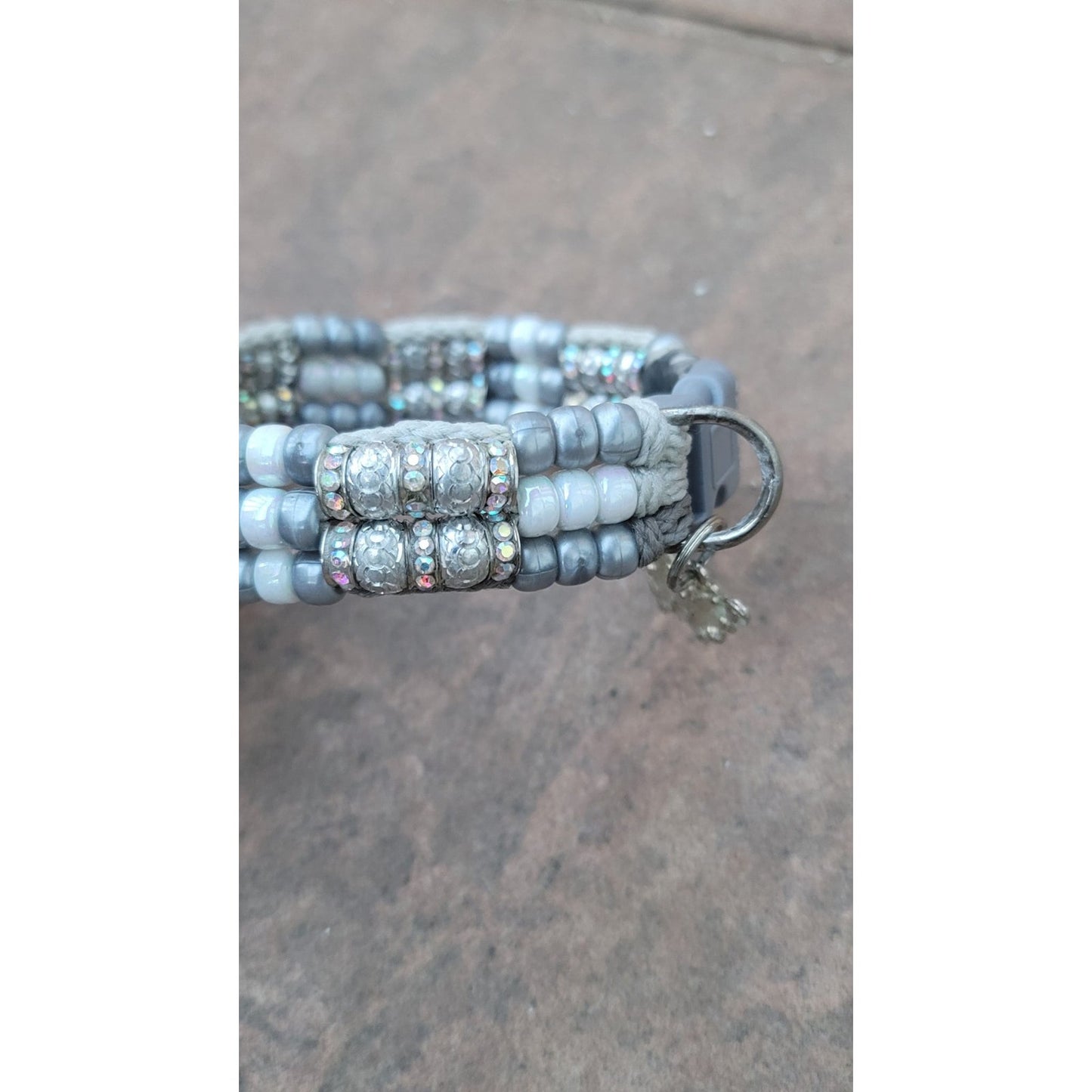 Custom Handmade Beaded Bling Dog Collar