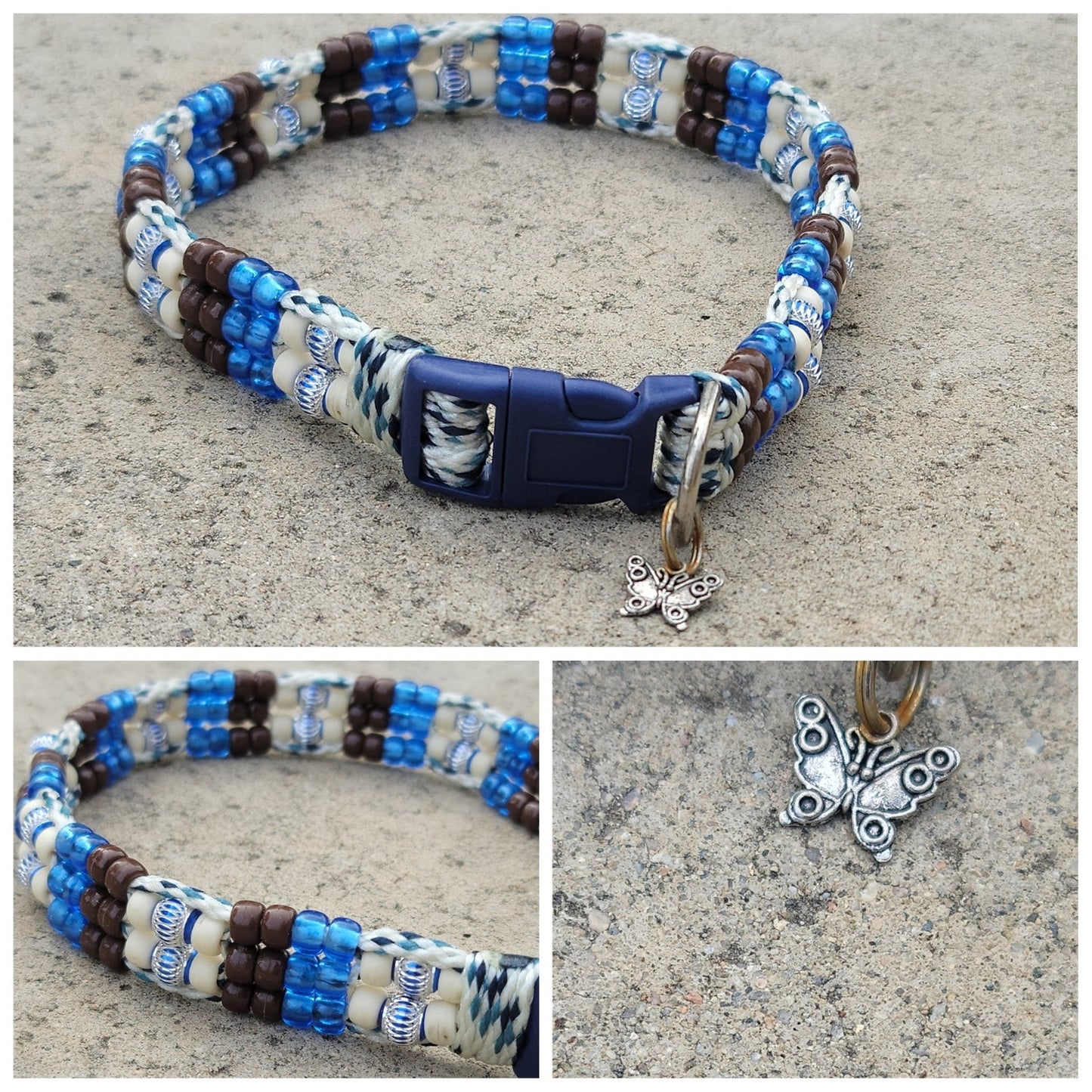 Custom Handmade Beaded Bling Dog Collar