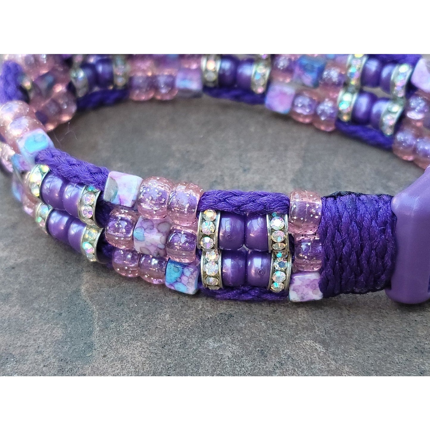 Custom Handmade Beaded Bling Dog Collar