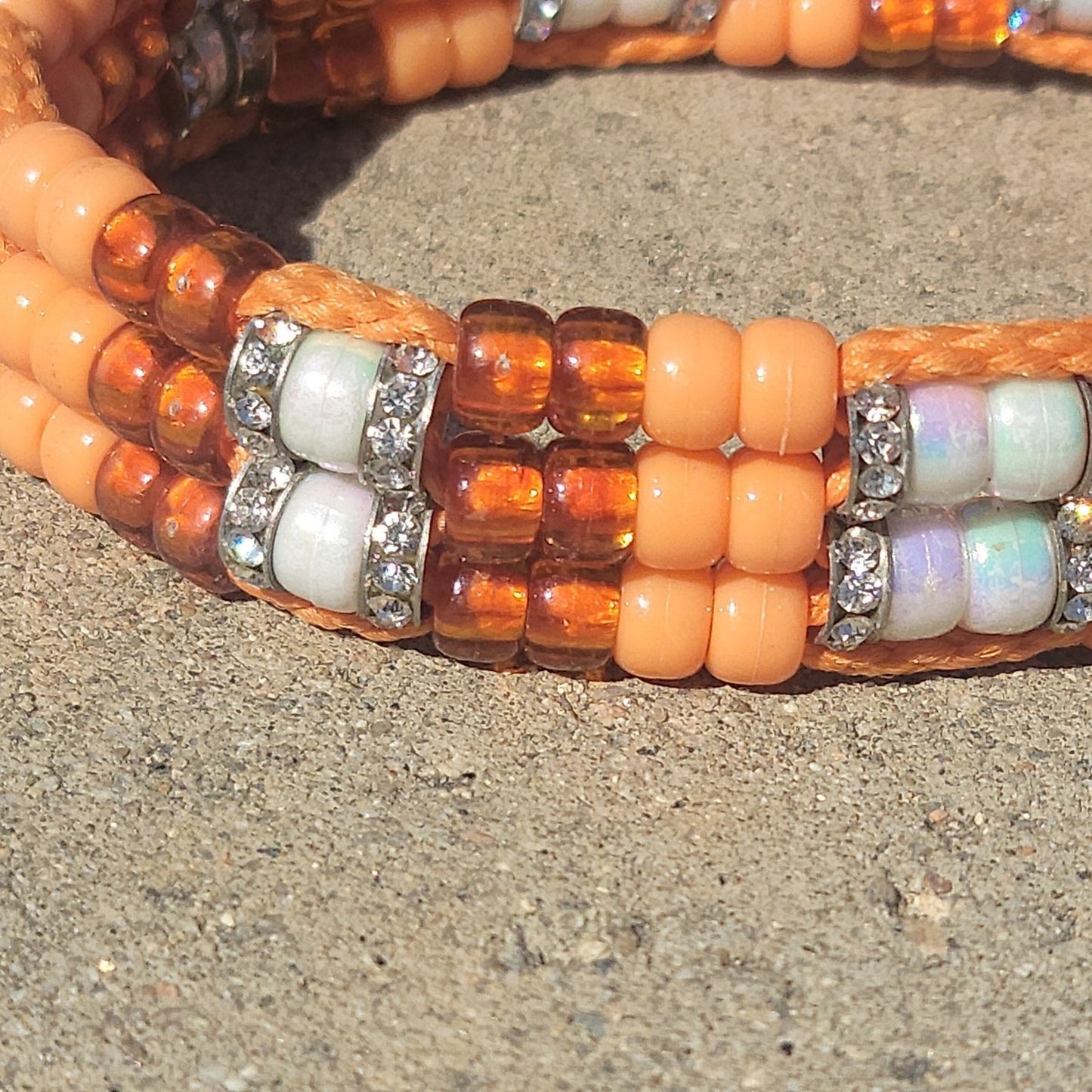 Custom Handmade Beaded Bling Dog Collar