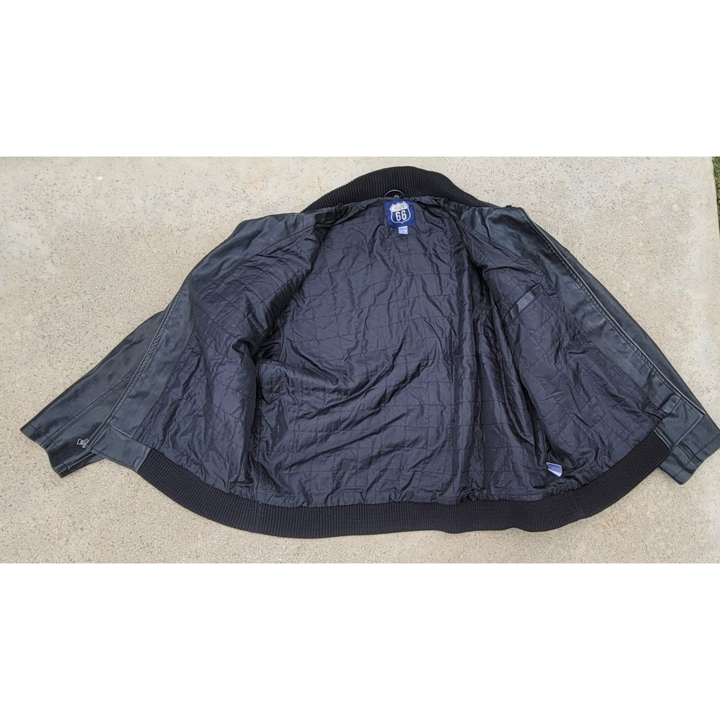 Vtg Route 66 Faux Leather Moto Jacket