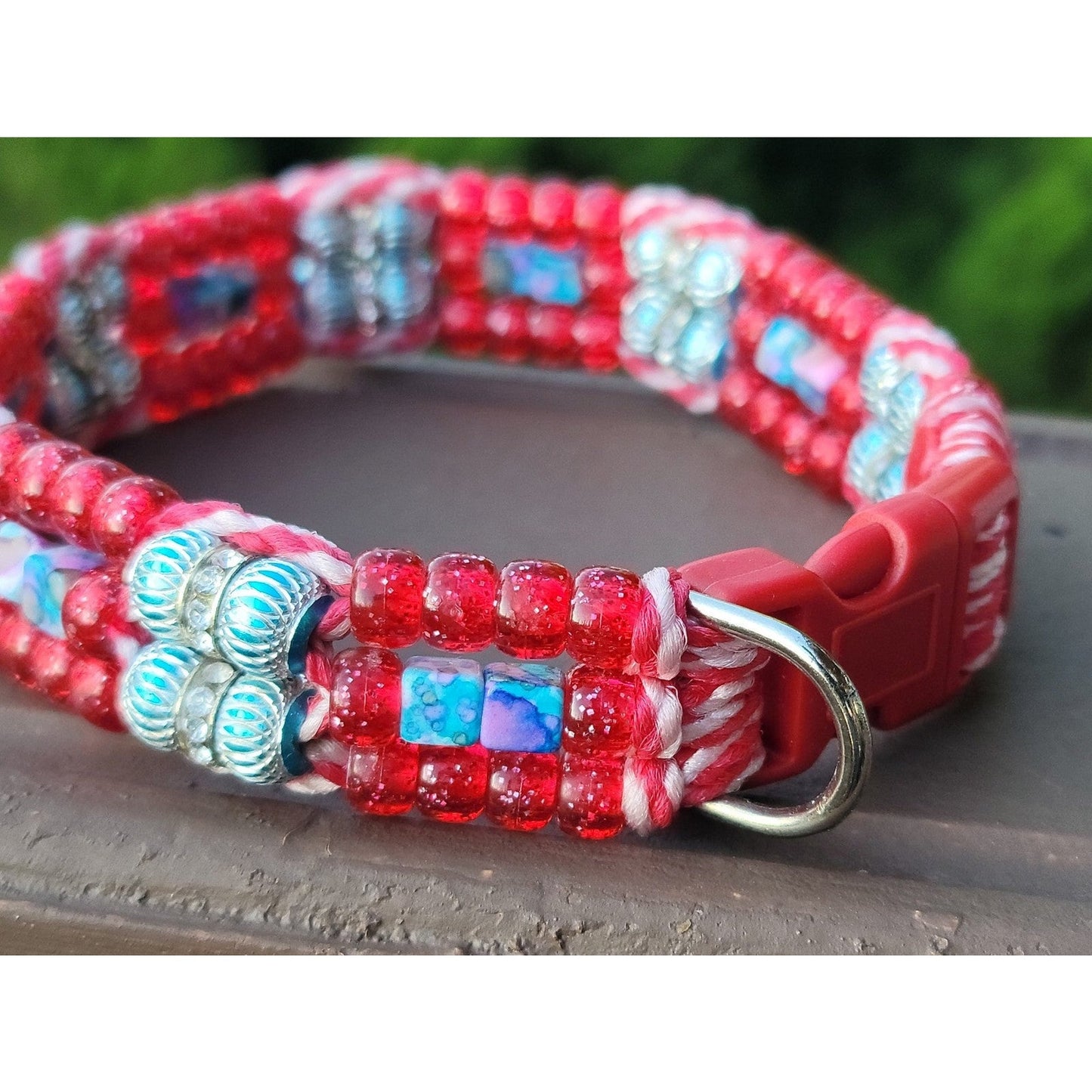 Custom Handmade Beaded Bling Dog Collar