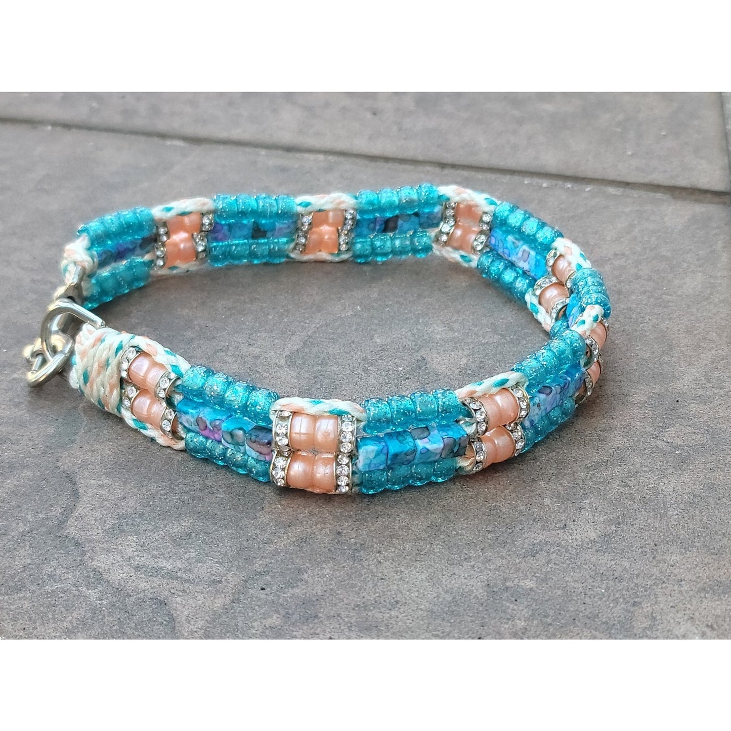 Custom Handmade Beaded Bling Dog Collar