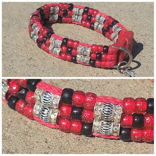 Custom Handmade Beaded Bling Dog Collar