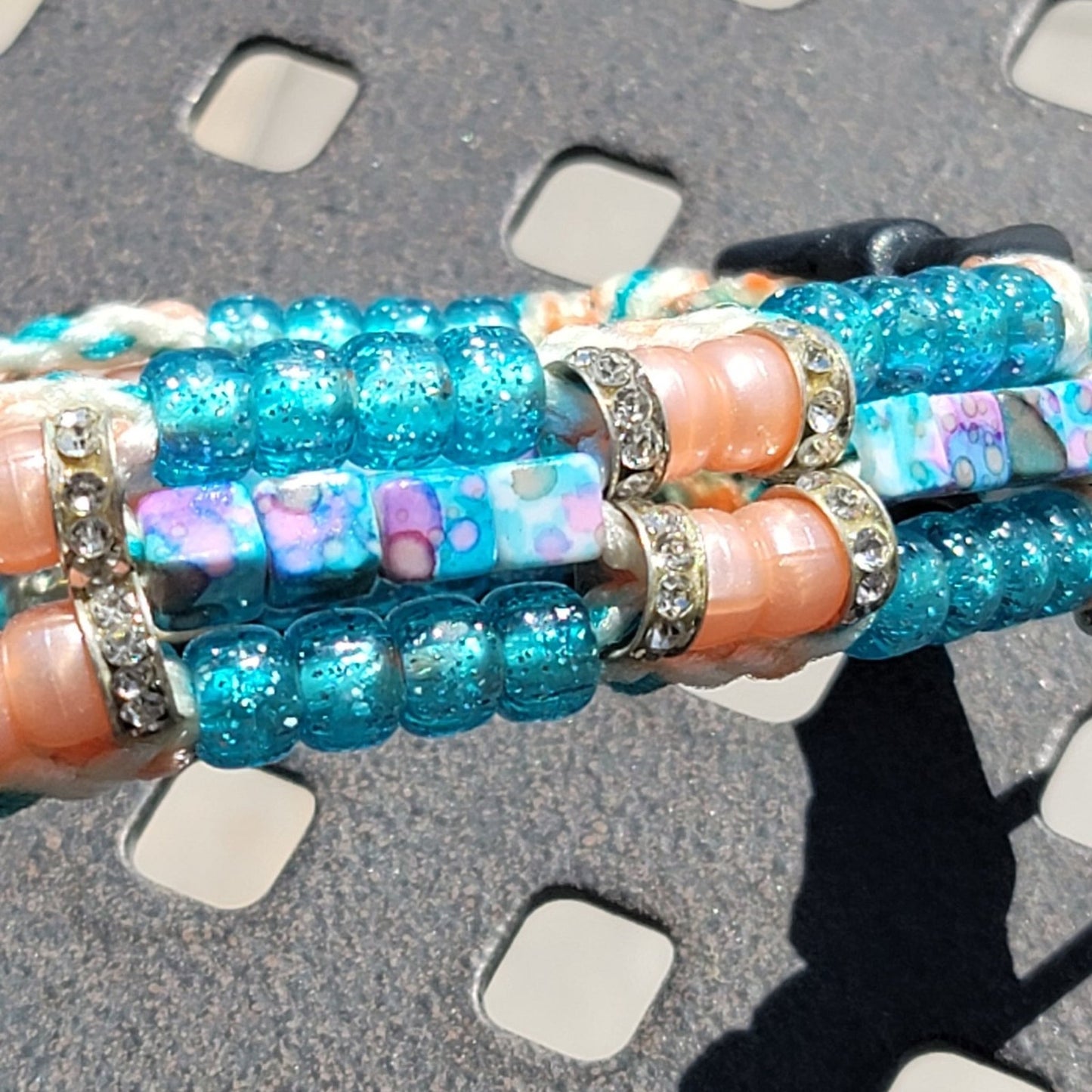Custom Handmade Beaded Bling Dog Collar