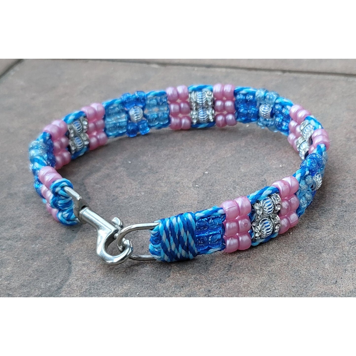 Custom Handmade Beaded Bling Dog Collar