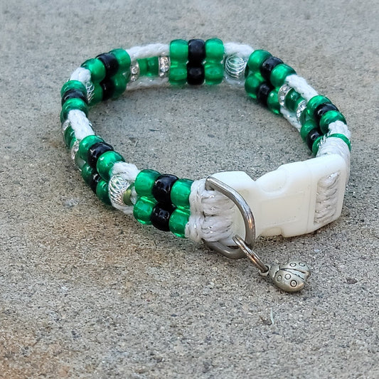 Custom Handmade Beaded Bling Dog Collar