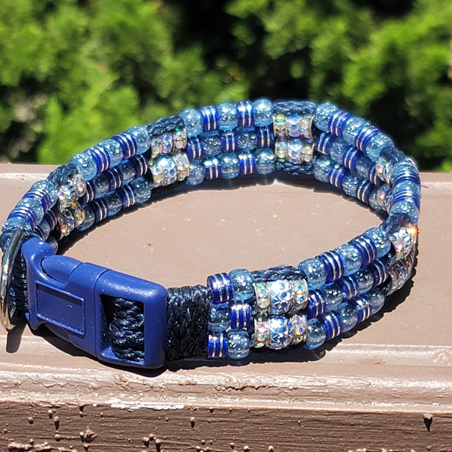 Custom Handmade Beaded Bling Dog Collar
