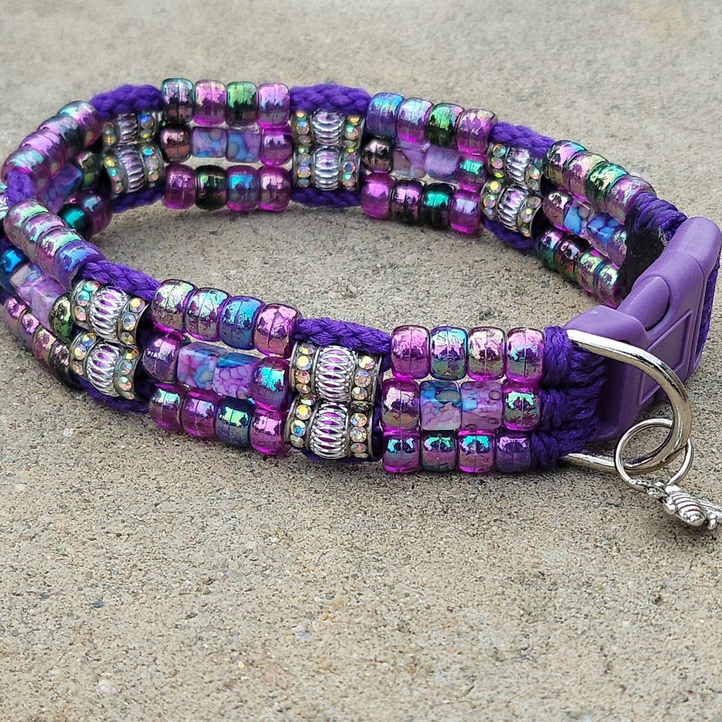 Custom Handmade Beaded Bling Dog Collar