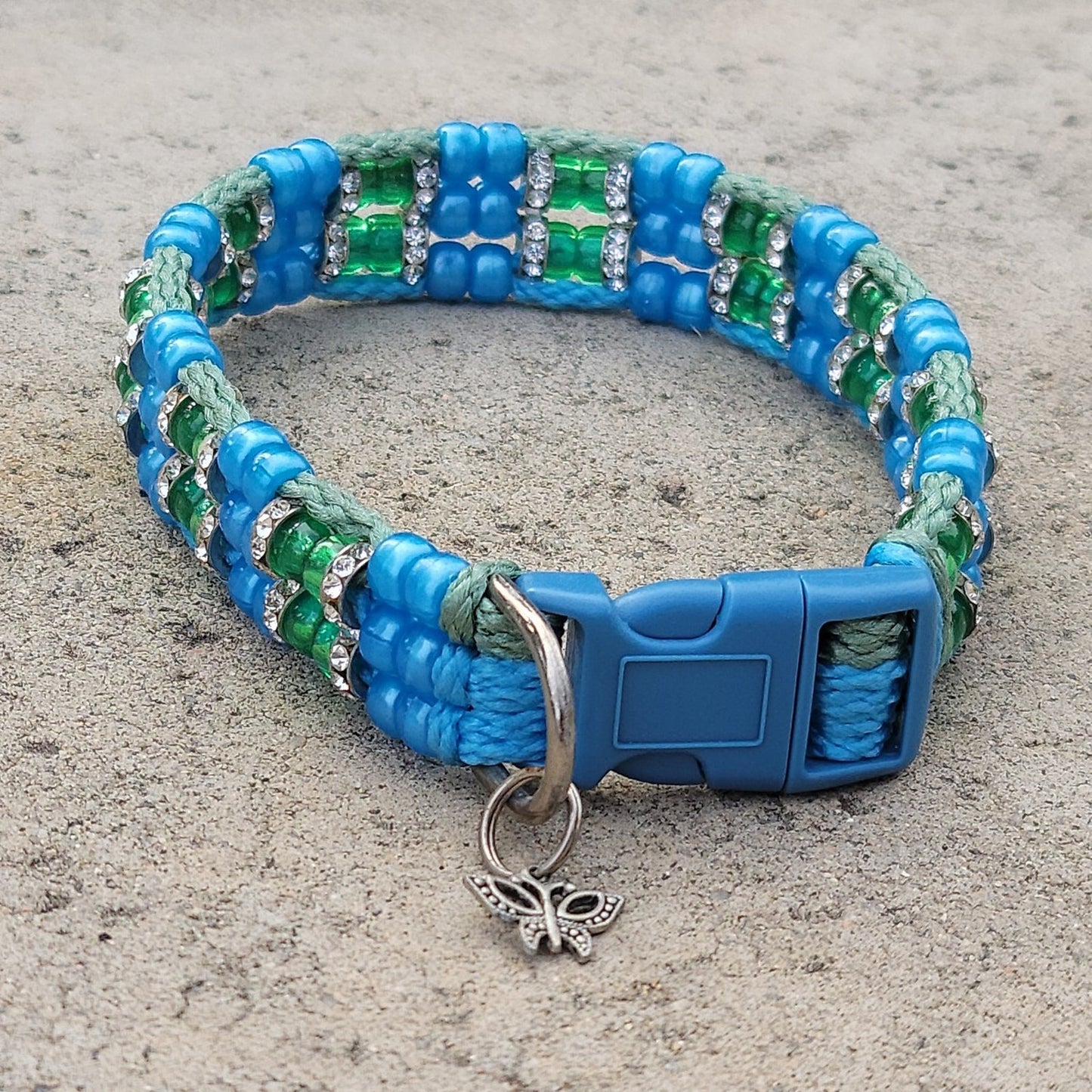 Custom Handmade Beaded Bling Dog Collar