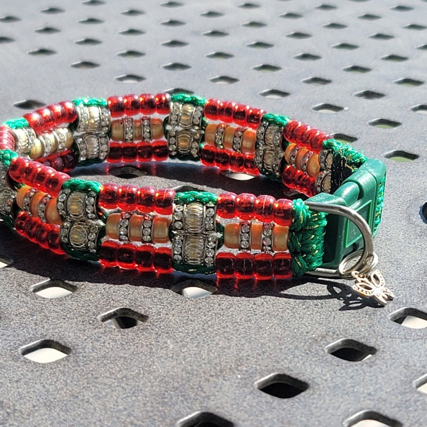 Custom Handmade Beaded Bling Dog Collar