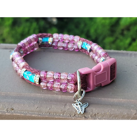 Custom Handmade Beaded Bling Dog Collar
