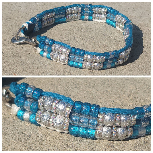 Custom Handmade Beaded Bling Dog Collar