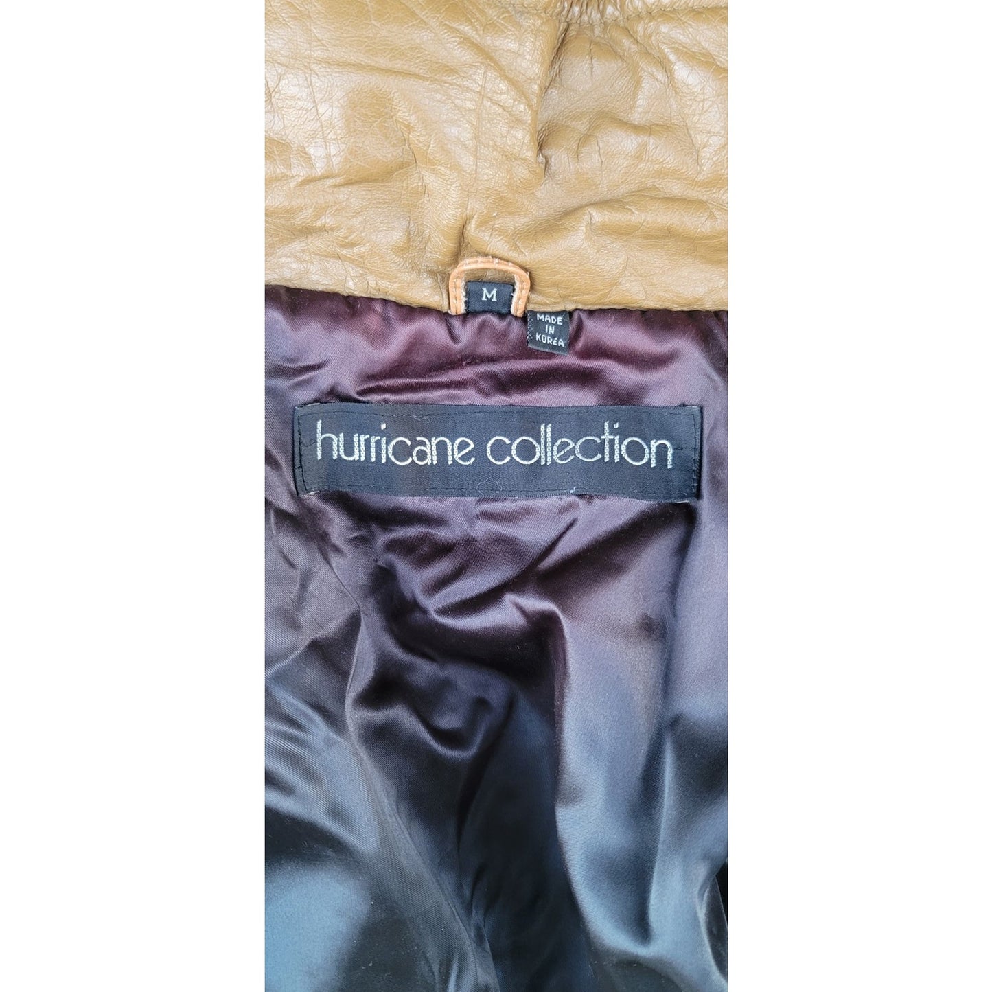 Vtg Hurricane Collection Leather Parka Jacket With Detachable Hood