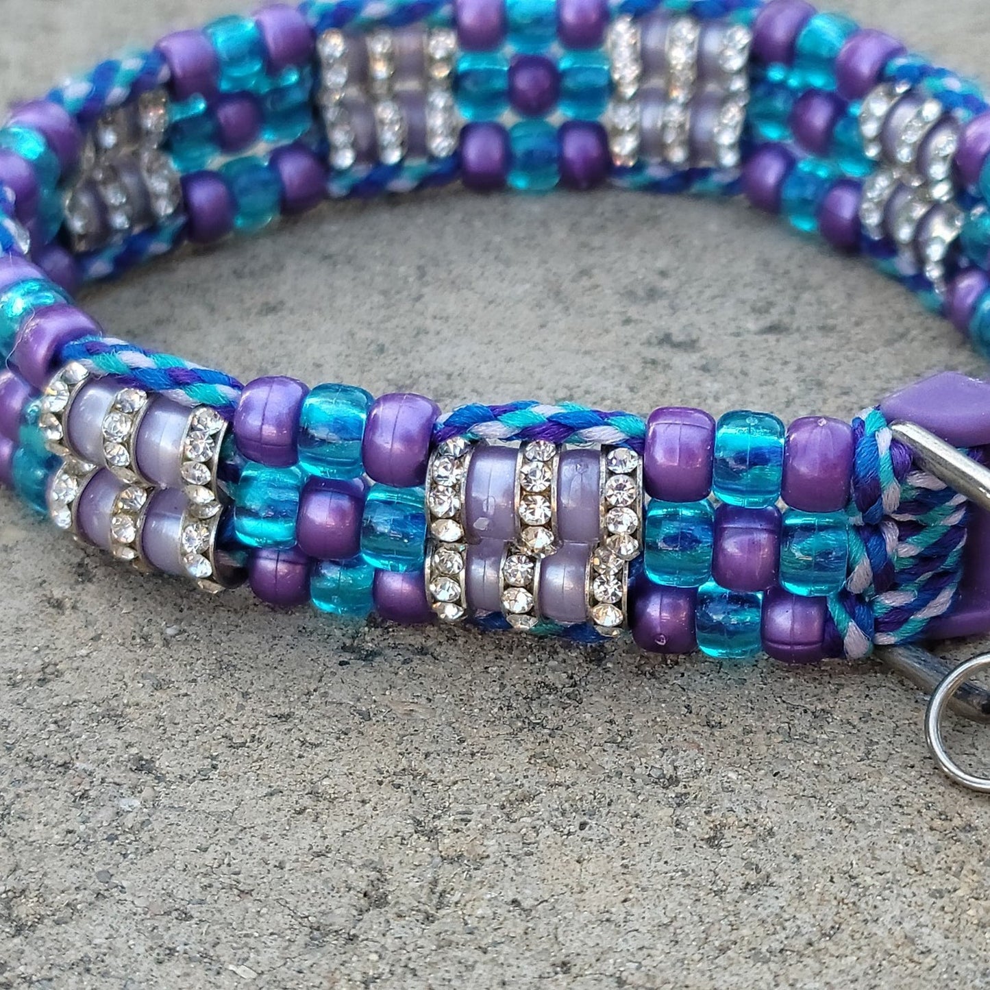Custom Handmade Beaded Bling Dog Collar