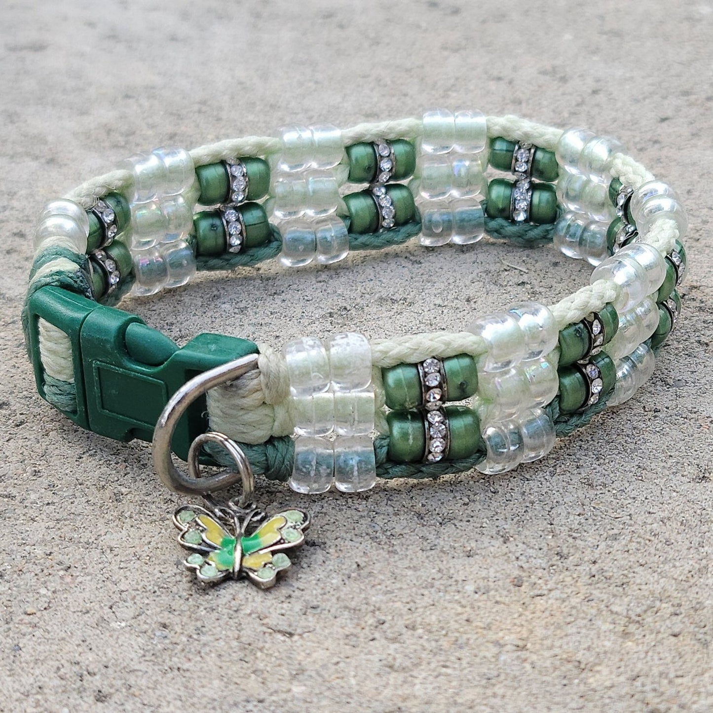 Custom Handmade Beaded Bling Dog Collar