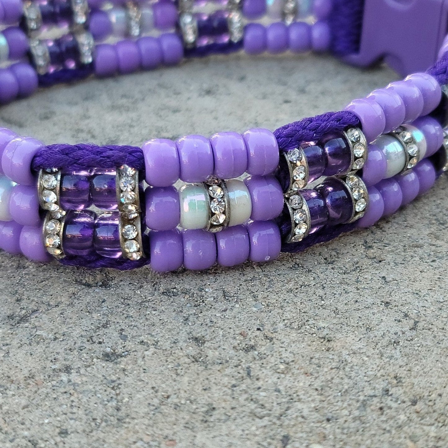 Custom Handmade Beaded Bling Dog Collar