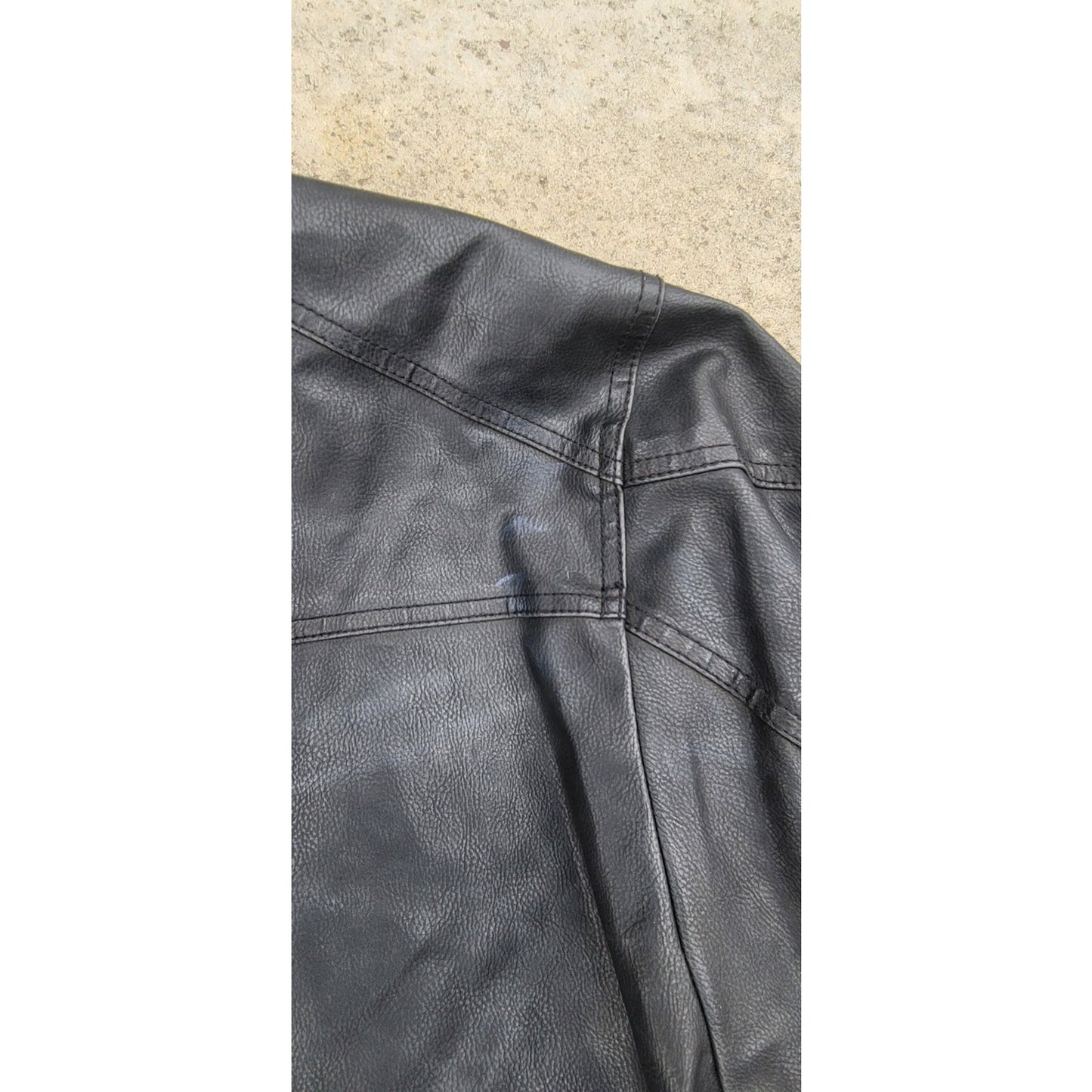 Vtg Route 66 Faux Leather Moto Jacket