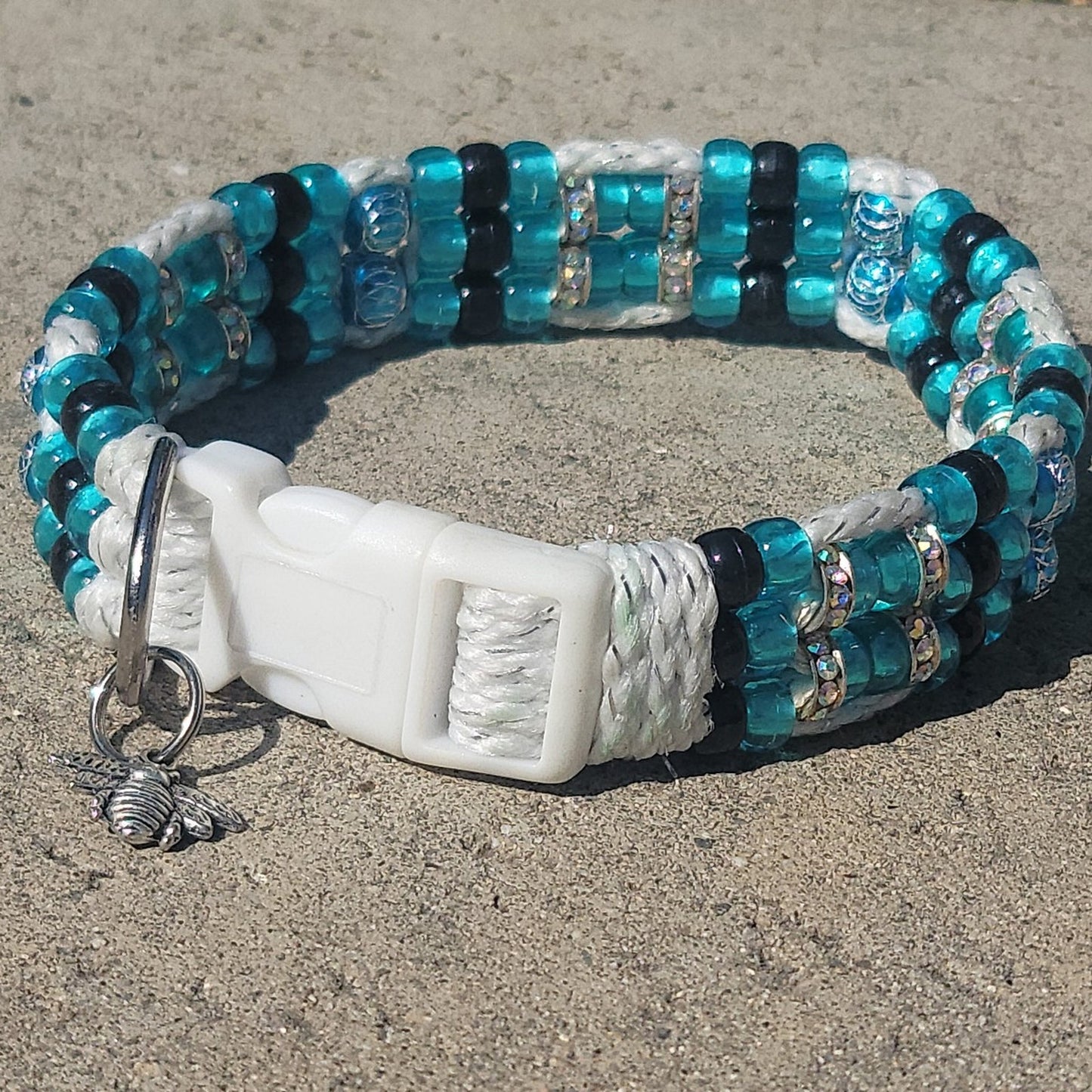 Custom Handmade Beaded Bling Dog Collar