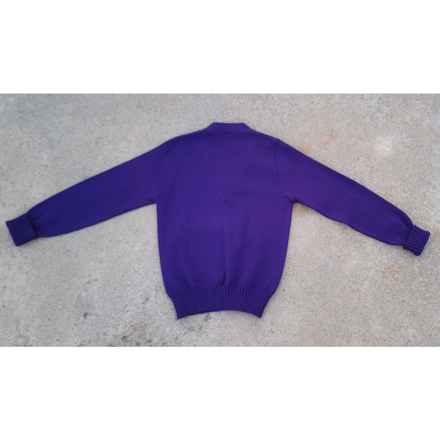 Vtg V-neck Varsity Letterman Sweater Large Cheer Patch