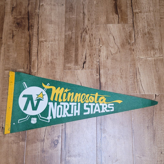 Vtg 1970s Minnesota North Stars Pennant NHL